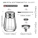 0.3 OZ Mini Salt and Pepper Shakers 6 Pcs - Small Mini Salt Shaker Clear Seasoning Shakers Tiny Glass Spice Containers, Portable Small Seasonging Jars for kitchen, Picnic (Silver)