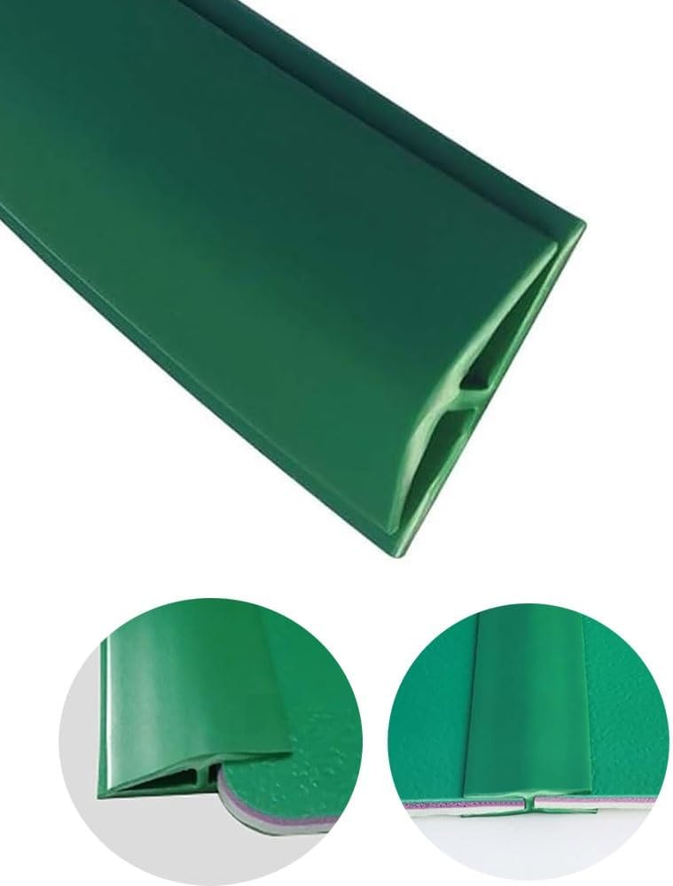 Durable PVC Carpet to Tile Transition Strip | Easy Install & Customizable Length for Smooth Flooring Transition(Green,Length 2m(6.5ft))