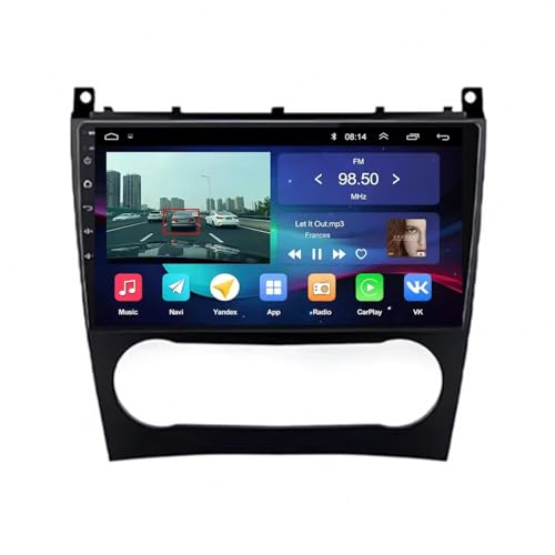 Android Auto para Mercedes Benz Clase C W203 2005-2009 con Pantalla Carplay y GPS de 32GB