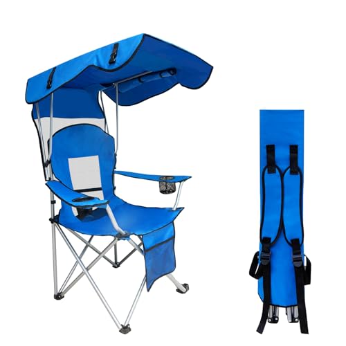 CAMP SOLUTIONS Portable Folding Camping Chair - Lightweight, Durable Outdoor Chair for Camping, Fishing, Beach, Lawn, and More - Comfortable Folding Chairs for Outside Activities (Blue) by CAMP SOLUTIONS - Used condition - US$72.19