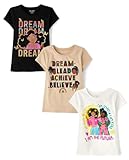 The Children's Place,Girls,Kindness,Love,Equality Short Sleeve Graphic T-Shirts, Multipacks,Dream/Girl/Future 3-Pack,Medium
