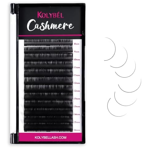 Cashmere Eyelash Extensions 0.05 CC Curl 8-16mm Mixed Tray Premium Individual Lash Extensions, Silk Volume & Classic Lashes Soft Matte Dark Professional Eyelashes Extension Salon Use(0.05-CC-8-16 mm) Cover