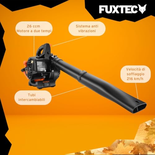 FUXTEC Soffiatore a Scoppio LB126ECO - Potente Soffiatore a motore da 26cc con Velocitàsoffiaggio di 216km/h a miscela di benzina 2 tempi - 3