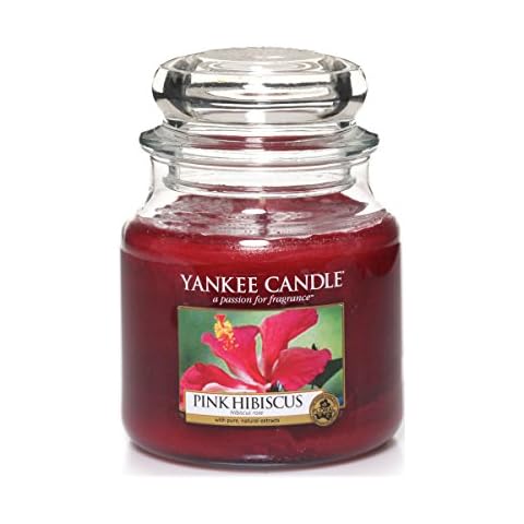 Yankee Candle Pink Hibiscus Vela Aromática en Frasco Mediano Cover