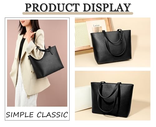 Tote Bag for Women Premium PU Shoulder Bag Lightweight Ladies Travel Work Handbag and Purse with Organizer2