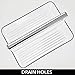 mDesign Plastic Shower Caddy Storage Organizer Utility Tote, Divided Basket Bin - Metal Handle for Bathroom, Dorm, Kitchen, Holds Soap, Shampoo, Conditioner - Aura Collection - Clear/Chrome