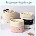 lllyan Cotton Quilted Makeup Bag Cosmetics Pouch Drawstring Lazy Drawstring Makeup Fashion Handbag Suitable Gift for Women（Beige）