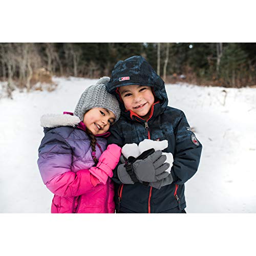Image of Waterproof Kids Mittens Gloves, 100G 3M Thinsulate Baby Toddler Winter Snow | Extra-long cuffs keep snow out and mittens on by Wildbreakers: fleece lined, adjustable wrist, warm, dry hands for boys girls