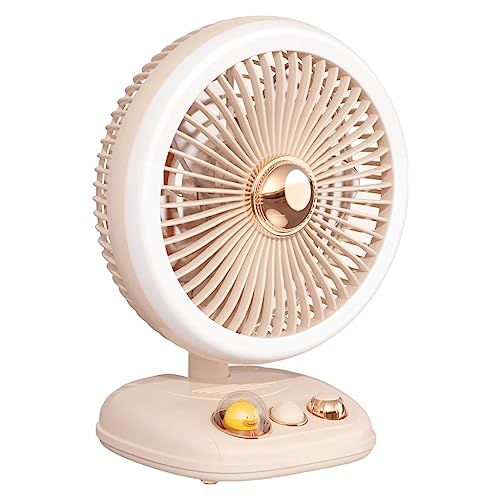 Ventilador eléctrico de escritorio plegable de pared con luz, 3 velocidades, 4000 mAh, ventilador portátil recargable por USB