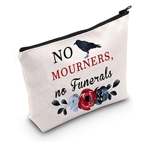 Six Of Crows Inspired Gift No Mourners No Funerals Zipper Pouch Bag for Bookish Crow Club Gift, no Funerals Cover