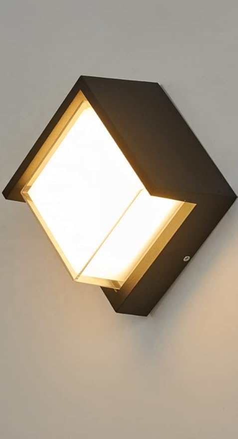 Image of 12W Outdoor Wall Light | Waterproof Warm White Wall Sconce for Balcony, Garden, Gate | Polycarbonate Body | Modern Exterior Wall Lamp | 1 Unit