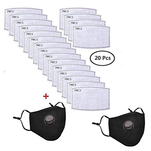 20pcs Activated Carbon Filter 5 Layers Breathing Protective