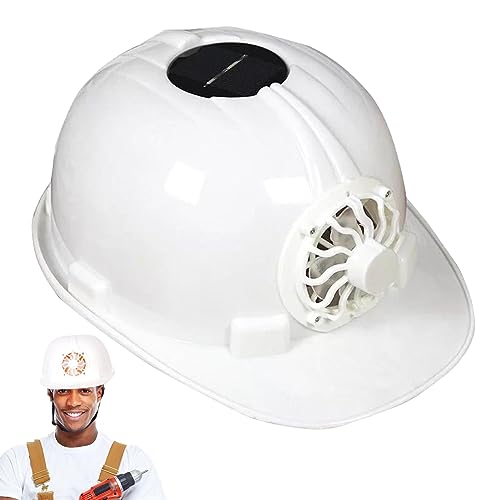 Povanjer Cascos Industriales | Trabajador Transpirables con Ventilador Solar - Cascos Seguridad Ajustables para Equipos protección Cascos para Trabajos en Altura y Andamios