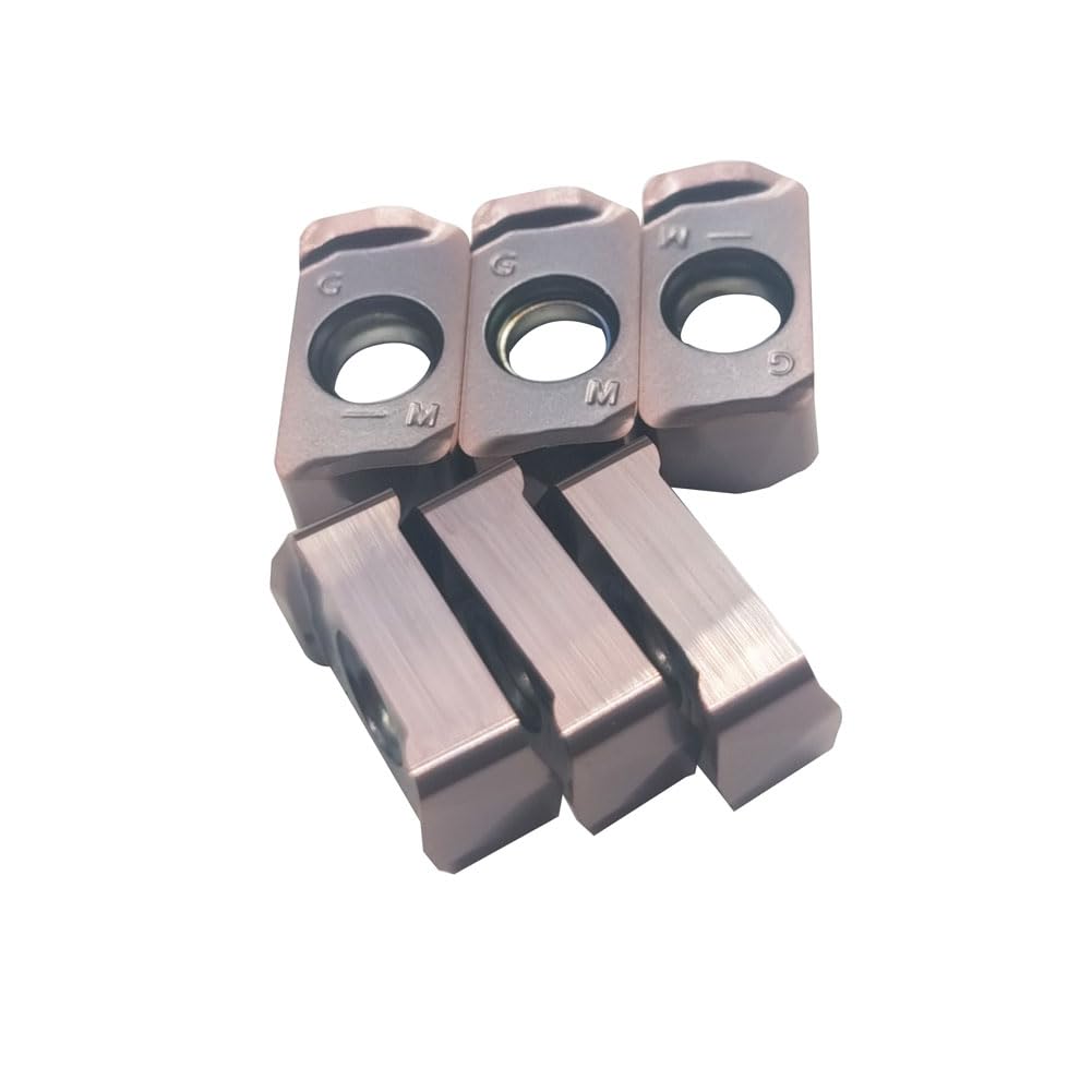 10pcs Carbide Milling Inserts,LOGU030310ER-GM for Face milling Cutter CNC Carbide Insert Lathe Turning Blade Cutting Tool (Purple)