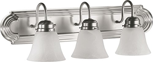 Super Cheap 🛒 Quorum International 5094-3-165 Vanity Lights with Alabaster Swirl Glass Shades, Satin Nickel Get Popular Offer Quorum International 5094-3-165 Vanity Lights with Alabaster Swirl Glass Shades, Satin Nickel