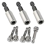 8PCS Drill Bit Extension Set, Magnetic Power drill Bit Holder, 3pcs hex shank drill bit Extender(2.3