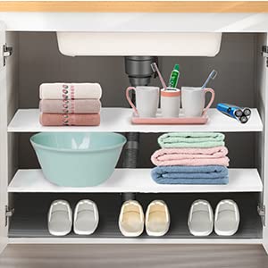 Locvcda Expandable Closet Shelves, Heavy-Duty Metal Closet Shelf, Adjustable Closet Organizers And Storage Shelves For Wardrobe, Kitchen Locker, Under Sink Organize And Shoe Rack (Large - 2Pack) #TOP4
