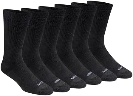Dickies Men's Dri-tech Moisture Control Max Full Cushion Crew Socks, Available in M-xl (6, 12 Pairs)