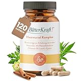 BitterKraft! Haarwurzel-Komplex (120 Kapseln) Haarvitamine tragen zur Erhaltung normaler Haare bei - Haarkapseln mit Biotin, Vitamin B5 und L-Cystin, Haar Vitamine - Made in Germany