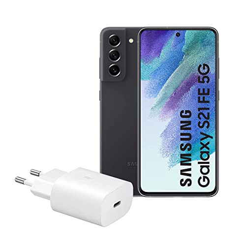Samsung Galaxy S21 FE 5G (128 GB) Color Grafito + Cargador – Teléfono Móvil Android, Smartphone Libre (Versión Española)