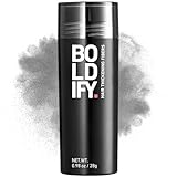 BOLDIFY Hair Fibers for Thinning Hair (GREY) 100% Undetectable Natural Fibers - Giant 28g Bottle - Completely Conceals Hair Loss in 15 Seconds - For Women & Men