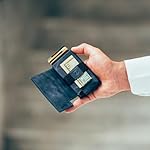 Ekster - Parliament Pop Up Wallet for Men - RFID Blocking Metal Card Holder Wallet with Push Button and Card Ejection - Minimalist Leather Tactical Daily Carry Parliament - Easy Access, Steel Blue - Image 2