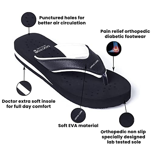 Image of DOCTOR EXTRA SOFT Chappal Care Orthopaedic and Diabetic Comfort Doctor Flip-Flop and House Slipper's for Women's D-18