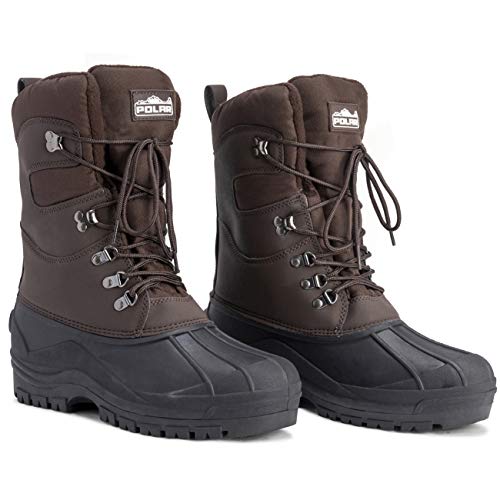 Polar Mens Snow Hiking Mucker Duck Grafters Waterproof Saftey Thermal Boots - Brown - Us11/Eu44 - Yc0446 #TOP5