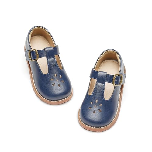 Image of Flaryzone Toddler Little Girl Mary Jane School Uniform Oxfords Flat Dress Shoes