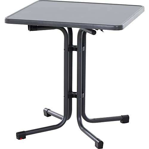 Siena Garden Paco - Mesa Plegable (67 x 67 cm), Color Gris Antracita Mate