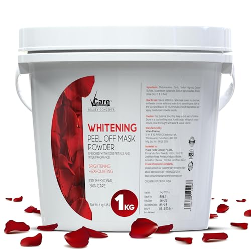 Image of Vcare Jelly Whitening Peel Off Mask For Facials Skincare |Face Mask Powder 1Kgs - Facial Skin Care Product for Women Smoothing, Moisturizing, Cleansing and Refreshing.
