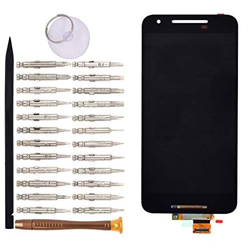 Image of LCD Screen Display with Digitizer Touch Panel Without Bezel Frame Compatible with LG Nexus 5X H791 H790(Black)