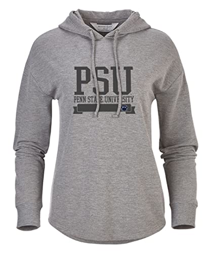 boxercraft Women's Penn State Nittany Lions Dream Fleece Pullover Hoodie, Oxford Heather, 2XL
