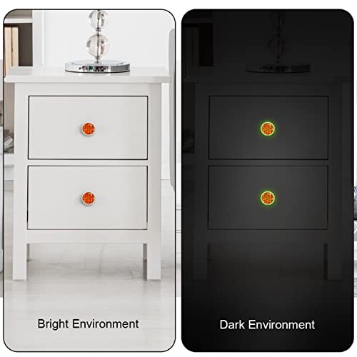 Boutons de placard de cuisine en verre fluorescents pour tiroir de commode - 4
