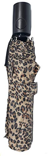 Totes Basic Auto Open Umbrella ~ 42" Coverage ~ Leopard, #TOP29