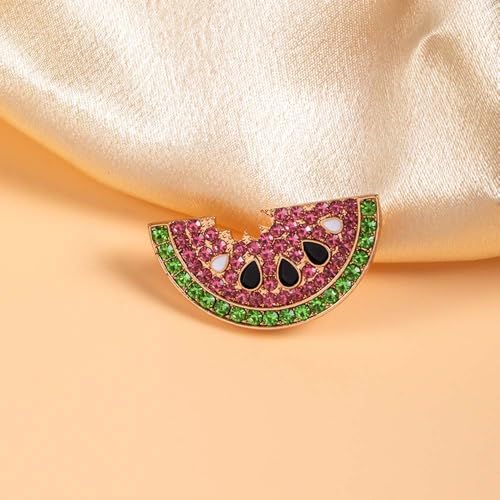 Image of BeeGift Rhinestone Fruit Brooch Pin for Women Girls,Lemon /Pomegranate /Watermelon /Banana /Strawberry /Pineapple Fruit Brooch Cute Fruit Lapel Pin Jewelry Gift for Women