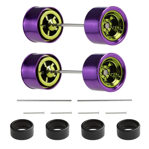 1 Set Deluxe 1-64-Wheels-Tires for 1/64 Scale Model-Toy-Cars, Vehicle-Parts Compatible with many brands 1:64-Scale-Model-Cars
