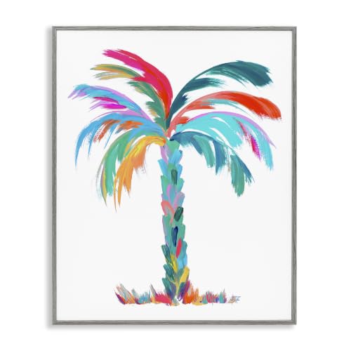 Vivid Palm Tree Tropical Botanical, 16 x 20 Inch Framed Giclée Print
