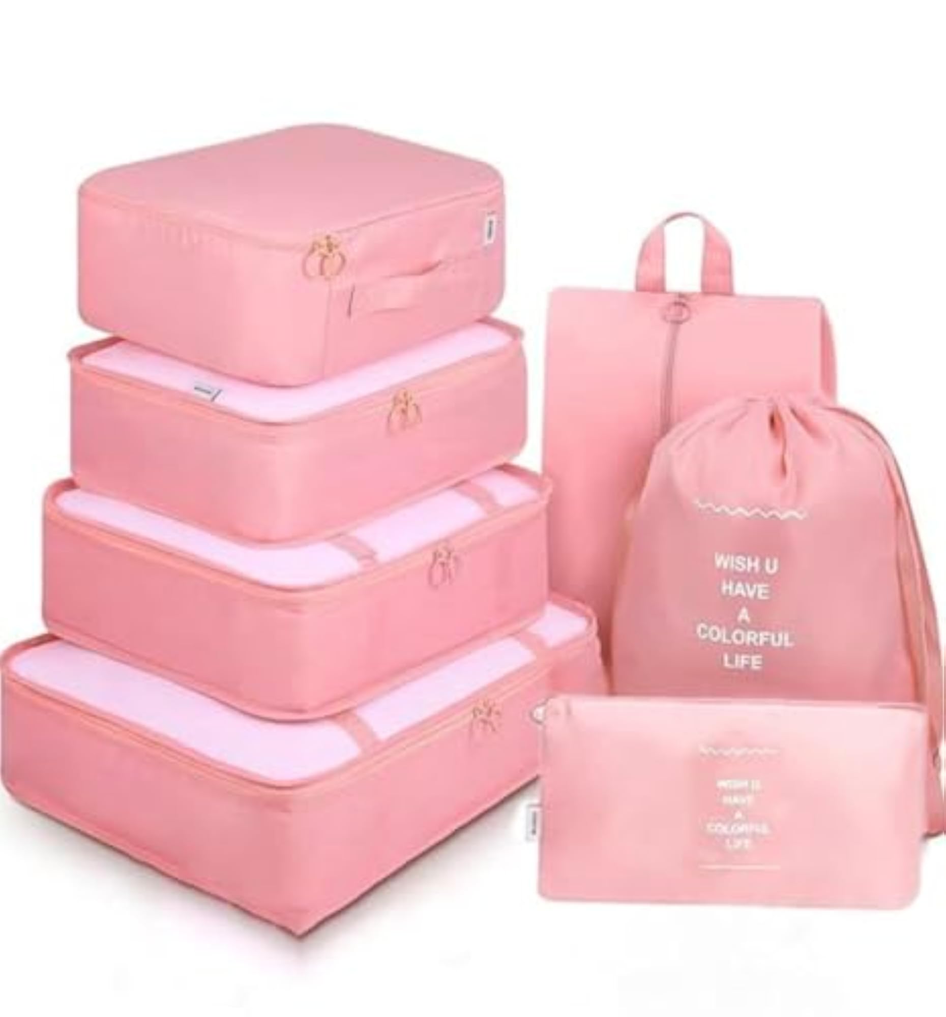 7 pcs Travel Waterproof Storage Bag Set (Black)