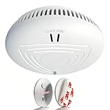 DAYTECH Detecteur de Fumée avec 10 Ans Pile– Installation Facile Alarme Incendie détecteur fumée sans Percage avec Support Magnétique, Idéal pour Maison, Appartement et Location (Lot de 1, Blanc)