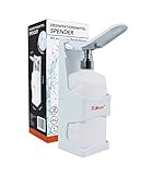 FLOsoft Seifenspender Wandmontage und Aufsteller, Nachfüllbar 1 Liter Fassungsvermögen, großer Hebel für einfaches Pumpen mit Arm und Ellenbogen