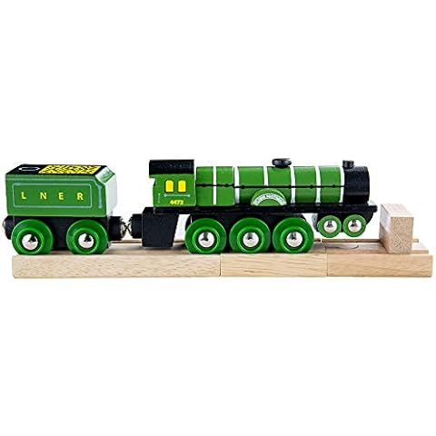 Bigjigs Rail Flying Scotsman Toy Train - Compatible with most major Wooden Railway & Train Set Brands, Replica Bigjigs Trains, Bigjigs Train Accessories Cover