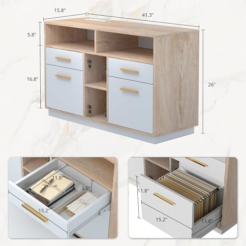 Image of ModernMate 4 Drawer File Cabinet with Lock for Home Office
