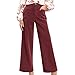 Women Corduroy Pants Casual Wide Leg High Waisted Work Office Slacks Vintage Loose Comfy Trousers Fashion Clothing Wine M