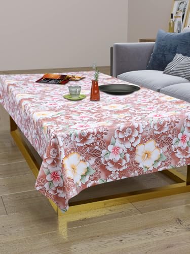 Image of Dakshya Industirs PVC Waterproof Table Cover 36x54 Inch Floral Printed Center Table Cover Washable Plastic Table Sheet Oilproof Dining Table Cover for Coffee Table Living Room Home (Velvet Leaf)