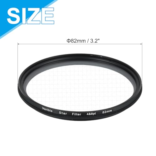 Filtro starburst de 82 mm ajustable para transformar reflejos en estrellas de luz 2