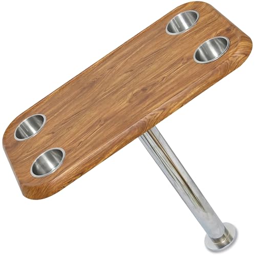 Teak Pontoon Boat Table Top & Post