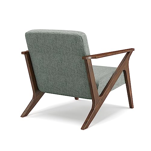 Sillón tapizado beige estructura madera miniatura 5