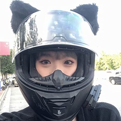 Tianbi 2Pcs Plush Cat Ears,Hair Clips Hairpins Headwear,Cute Helmet Accessories for Bicycle Helmet Ski Motorcycle Helmet Snowboard Helmet (Helmet Not Included) - Image 4