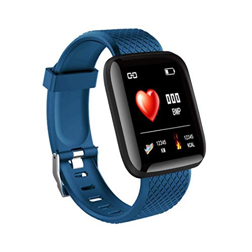 GUIGSI Pulsera Inteligente Unisex Casual Multifuncional de Forma Cuadrada con Bluetooth a Prueba de Agua Smartwatches
